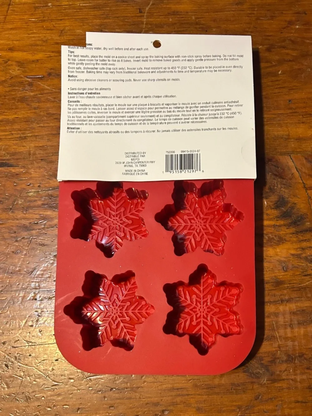 Celebrate It Holiday Christmas Snowflake Baking Silicone Candy Mold